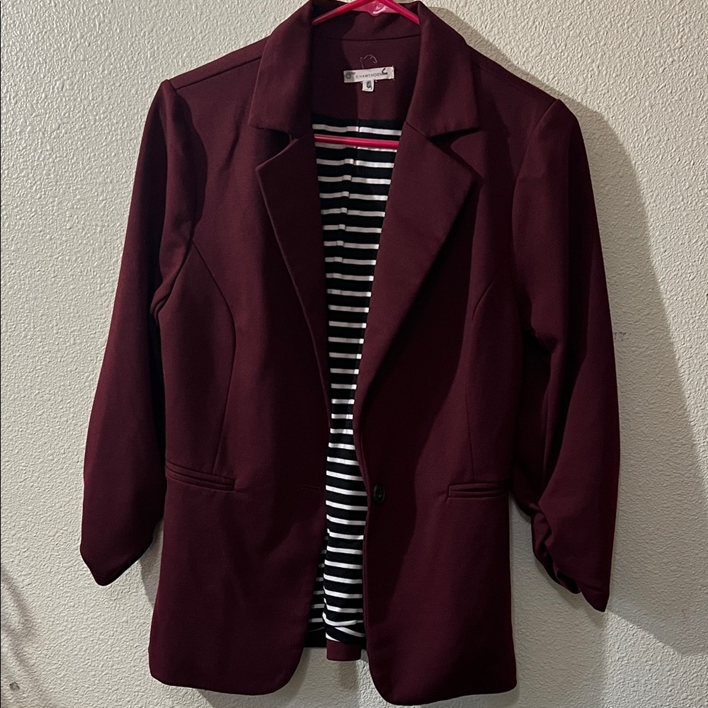 41 Hawthorn Burgundy Blazer